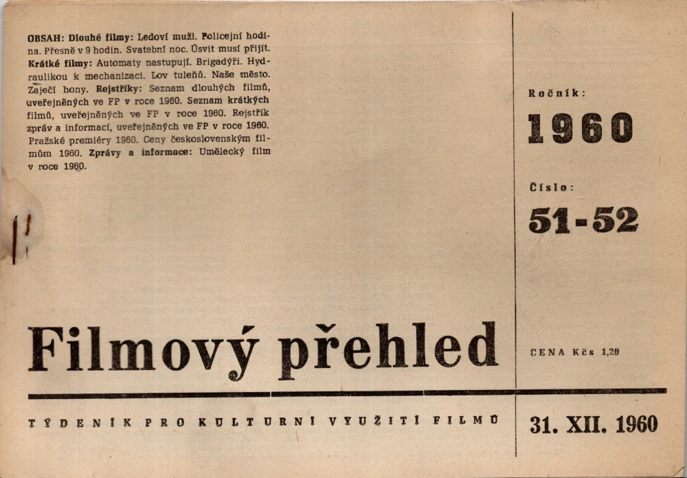 Filmový přehled r. 1960
