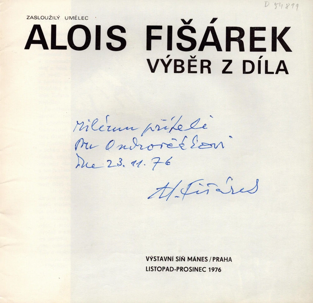 Alois Fišárek: Výběr z díla (podpis)