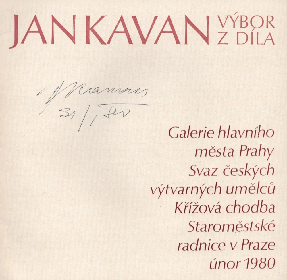 Jan Kavan: Výbor z díla (podpis)