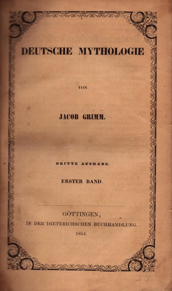 Grimm, Jacob - Deutsche Mythologie