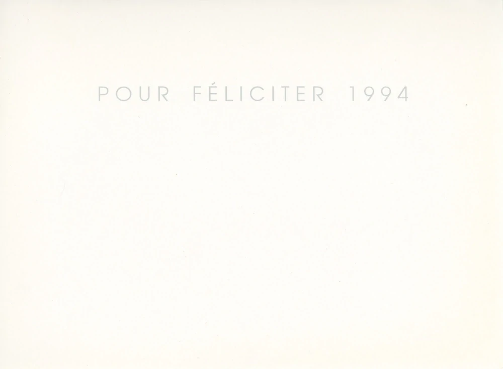 Veronika Palečková - Pour Féliciter 1994