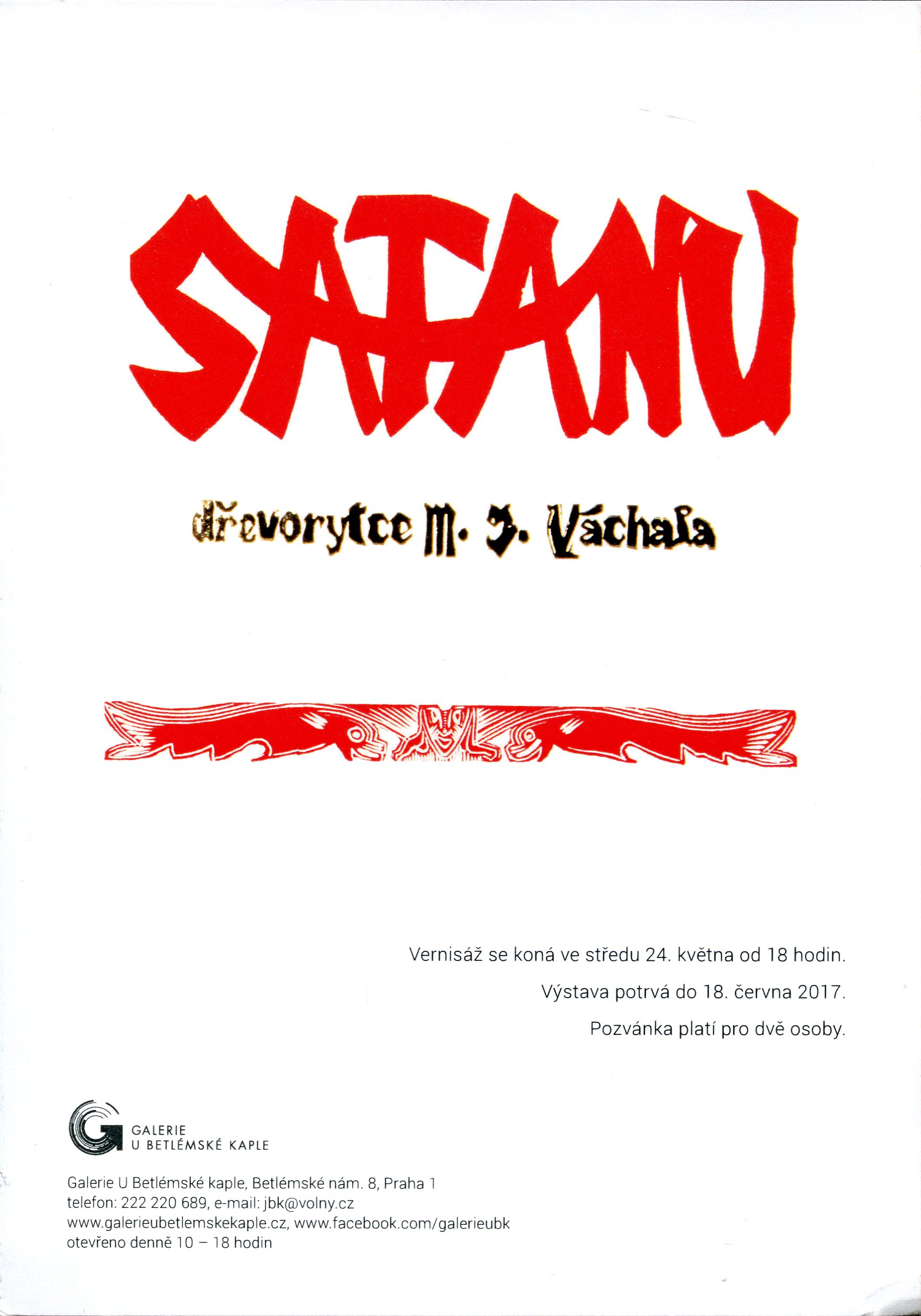 Satanu dřevorytce M. J. Váchala