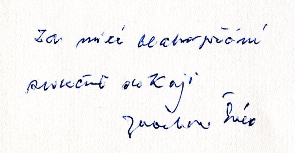 Jaroslav Šváb - poděkování s grafikou