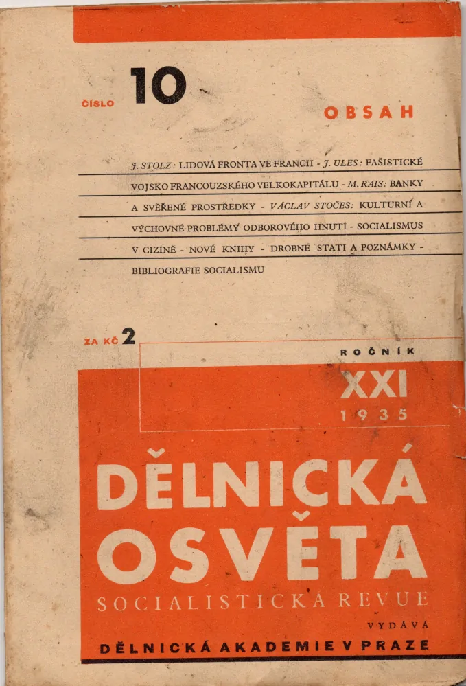 Dělnická osvěta 1936, r. 21 - komplet