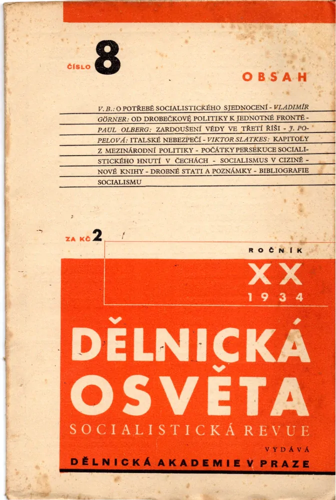Dělnická osvěta 1934, r. 20 - komplet