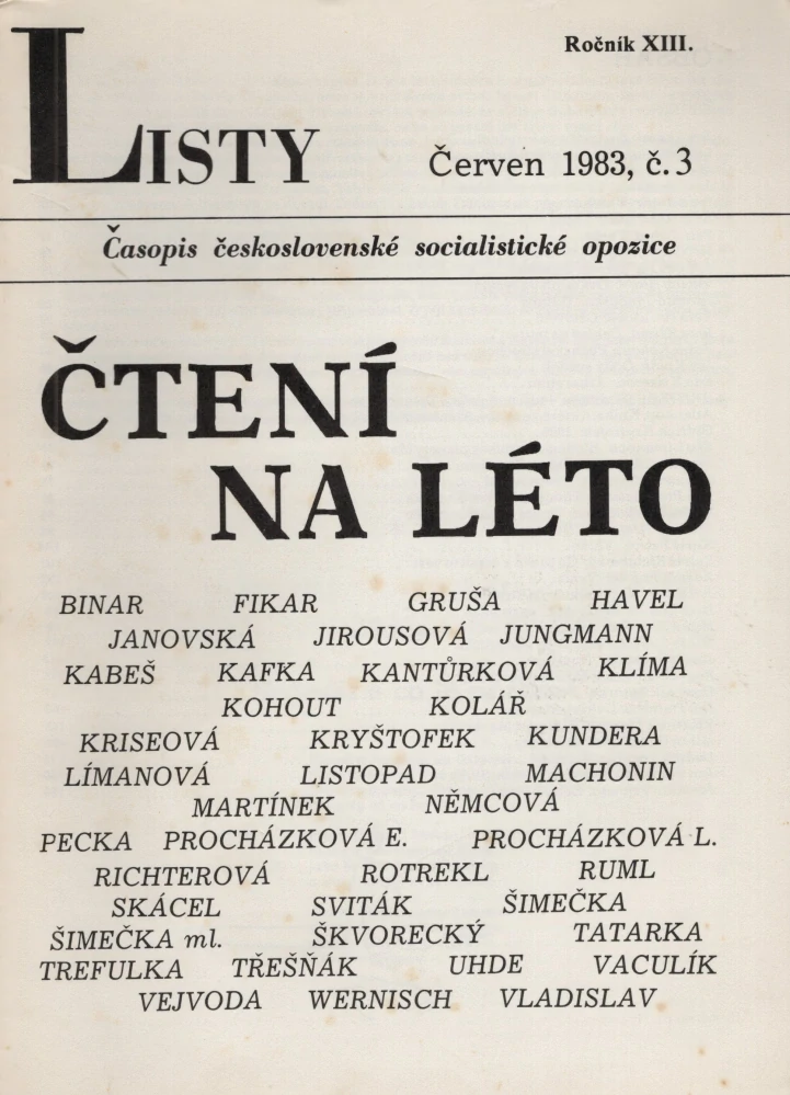 Listy, časopis československé socialistické opozice 1984 - komplet