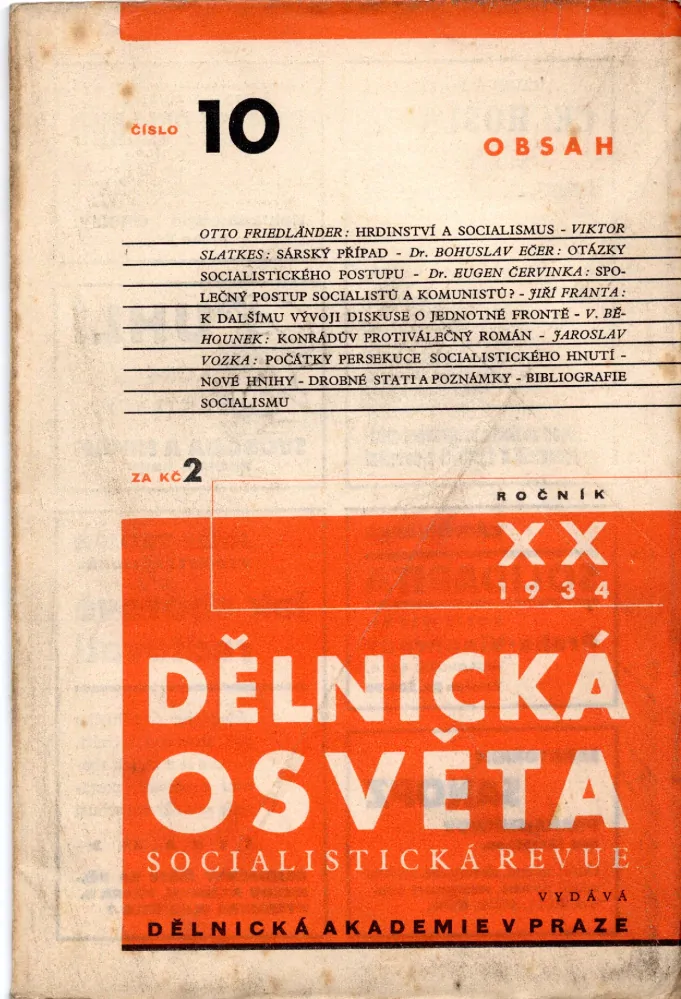 Dělnická osvěta 1934, r. 20 - komplet
