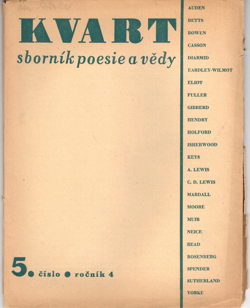 Kvart, sborník poesie a vědy r. 4 - komplet