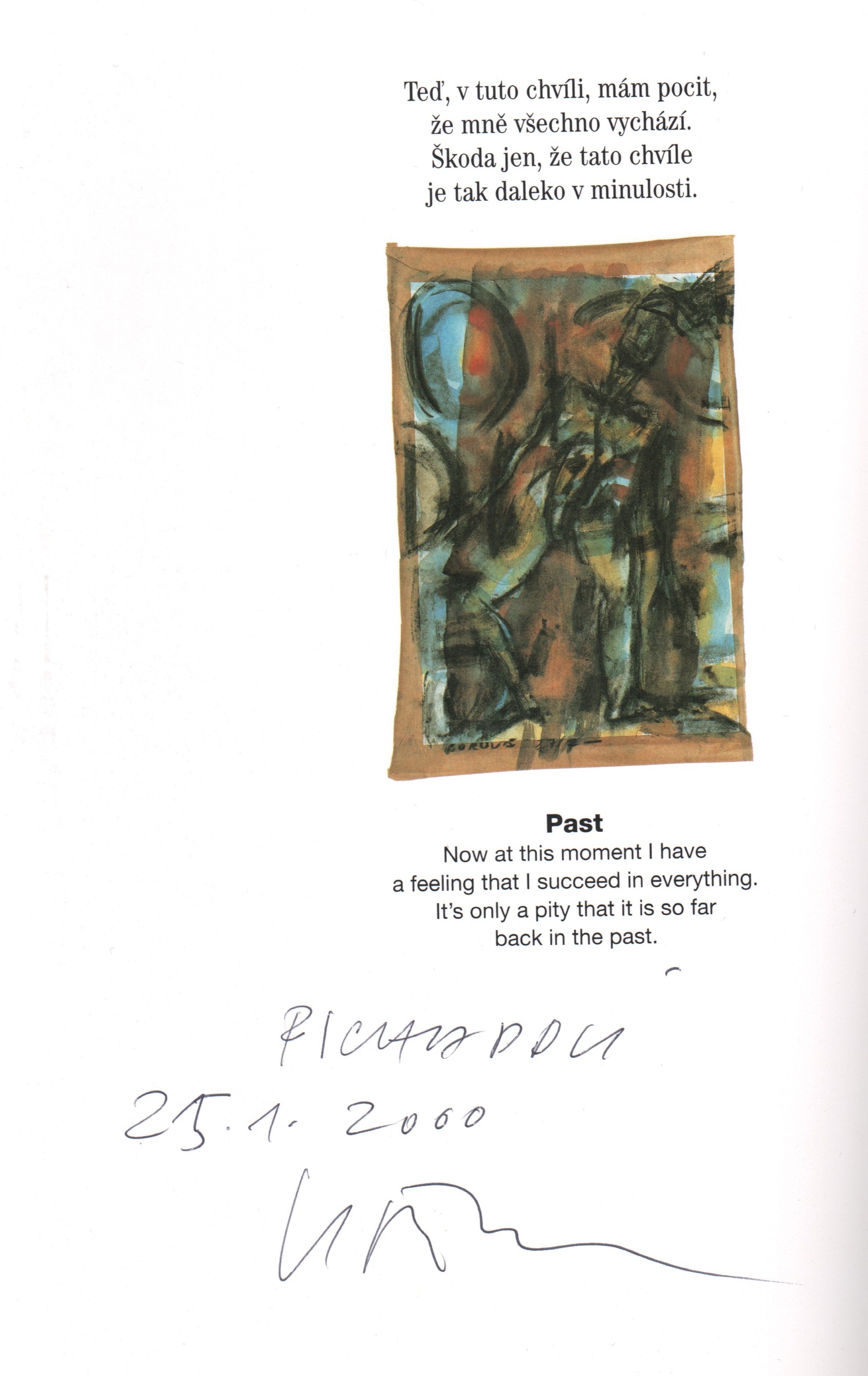 Roučka, Adam - Dvorek s mimořádnou akcí trvající patnáct sekund / The Backyard with an Exceptional Action lasting fifteen seconds only (s podpisy)