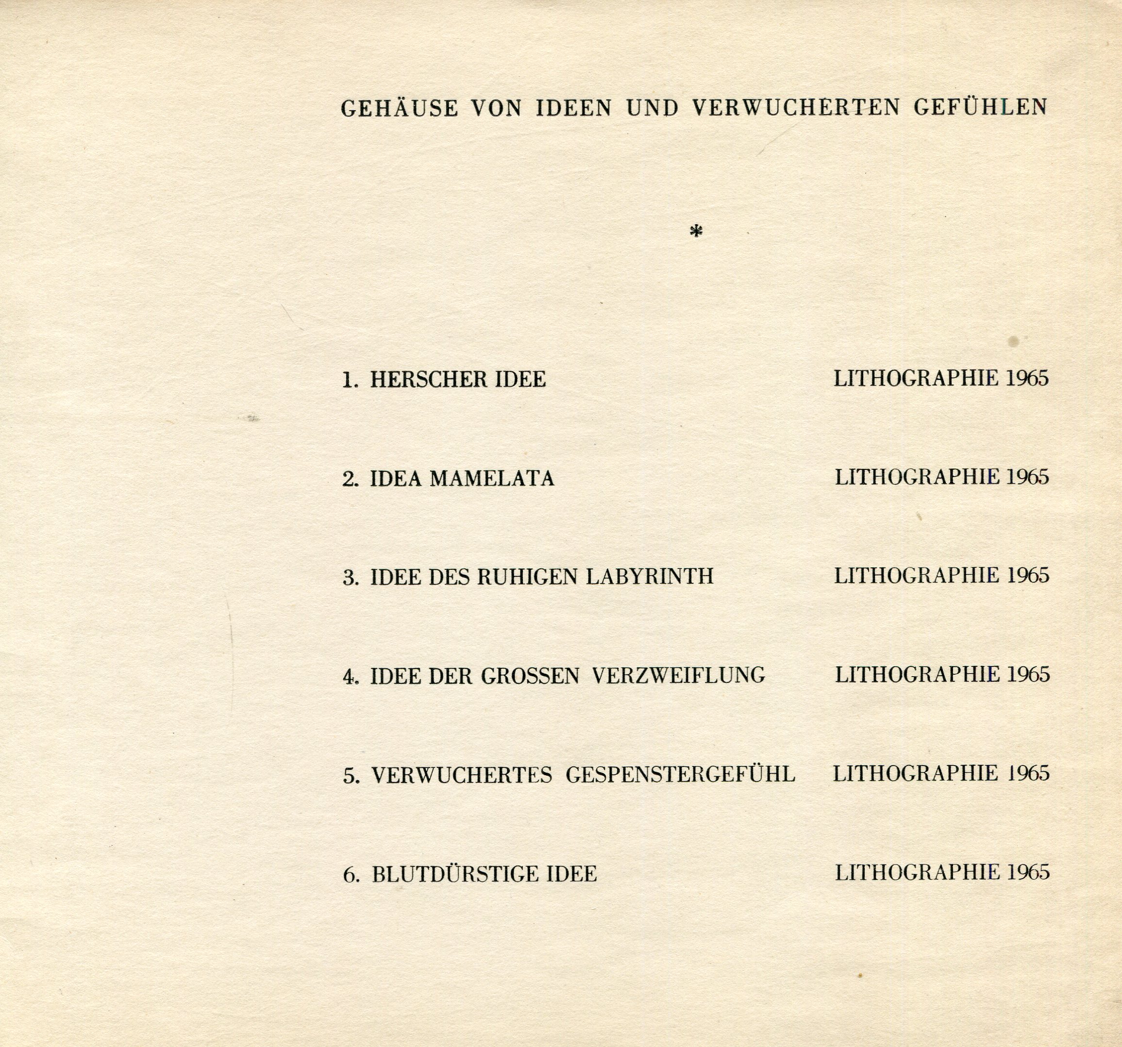 Liesler, Josef: Gehäuse von Ideen und verwucherten Gefühlen