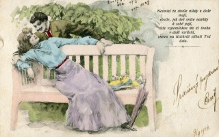 Přání - Na lavičce