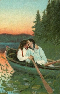 Pramice - západ slunce