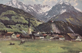 (Vesnice v podhůří Alp)