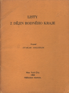 Odložilík, Otakar - Listy z dějiny rodného kraje (podpis)