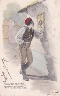 ("Klepu, klepu na okénko...")