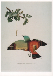 Jiří Kolář: Z cyklu Ornitologie moderního umění, 1980