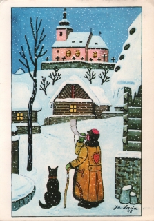 Josef Lada: Ponocný se psem