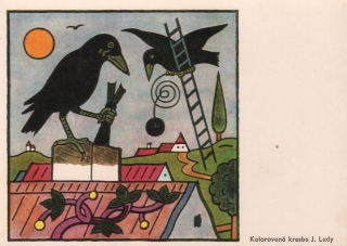 Kolorovaná kresba J. Lady