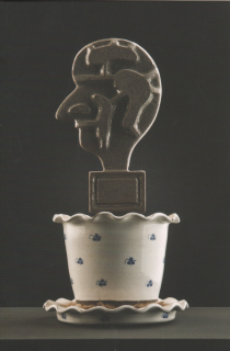 Karel Nepraš: Autoportrét - hřbitovní plastika