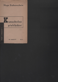 Siebenschein, Hugo - Kratochvilné překládání