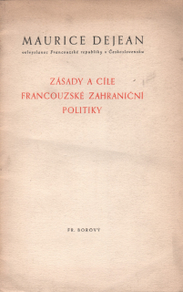 Dejean, Maurice - Zásady a cíle francouzské zahraniční politiky