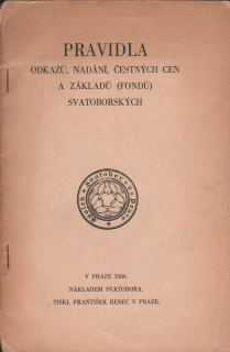 Pravidla odkazů, nadání, čestných cen a základů (fondů) svatoborských