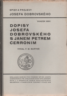 Dopisy Josefa Dobrovského s Janem Petrem Cerronim
