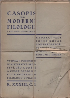 Časopis pro moderní filologii 1949-1950 - komplet