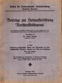 Beiträge zur heimatsforschung Nordwestböhmens