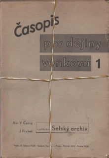 Časopis pro dějiny venkova 1938 - komplet