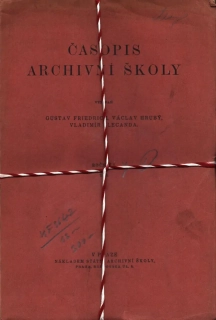 Časopis archivní školy 1923 - komplet