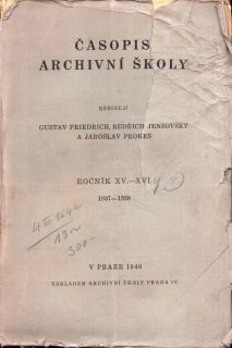 Časopis archivní školy 1937-38 - komplet