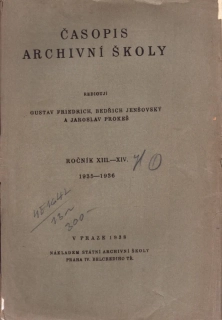 Časopis archivní školy 1935-36 - komplet