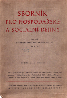 Sborník pro hospodářské a sociální dějiny