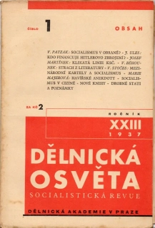 Dělnická osvěta 1937 r. 23 - komplet