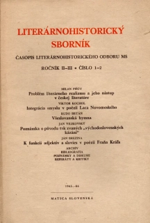 Literárnohistorický sborník 1945-46 - komplet