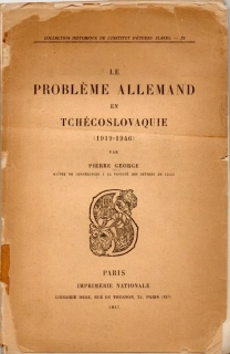 Le Problème Allemand en Tchécoslovaquie (1919-1946)