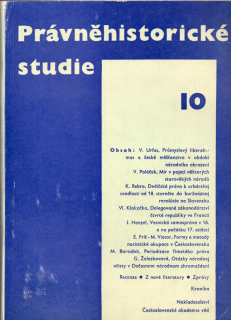 Právněhistorické studie 10