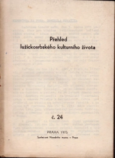 Přehled lužickosrbského kulturního života