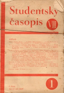 Studentský časopis 1928-29 r. 8 - komplet