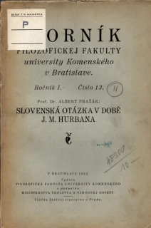 Sborník Filosofické fakulty University Komenského v Bratislave