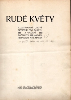 Rudé květy 1907-08 r. 7 - komplet