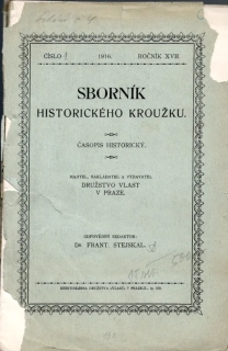 Sborník Historického kroužku 1916 r. 17