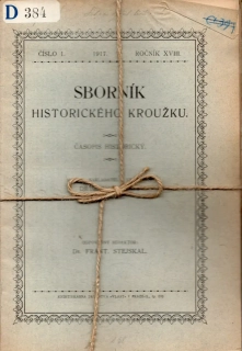 Sborník Historického kroužku 1917 r. 18 - komplet