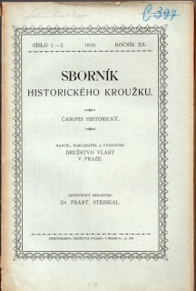 Sborník Historického kroužku 1919 r. 20