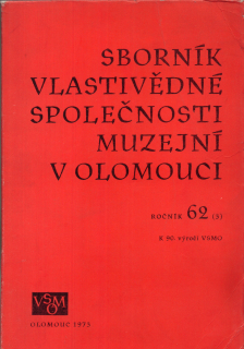 Sborník Vlastivědné společnosti muzejní v Olomouci
