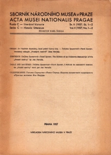 Sborník národního musea v Praze