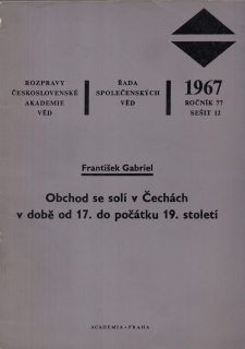 Obchod se solí v Čechách v době od 17. do počátku 19. století
