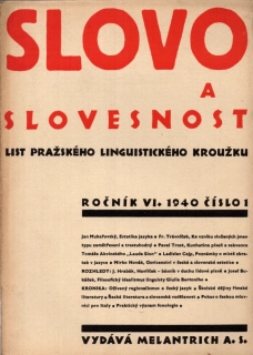 Slovo a slovesnost 1940 r. 6 - komplet