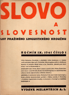 Slovo a slovesnost 1943 r. 9 - komplet